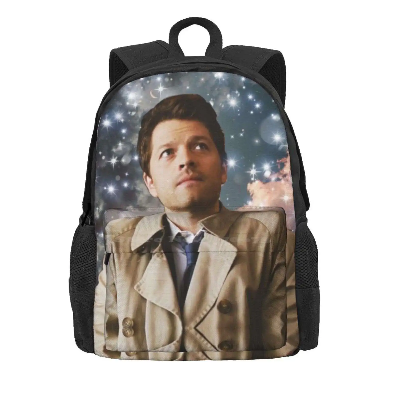 Castiel Hot Sale Schoolbag Backpack Fashion Bags Supernatural Castiel Destiel