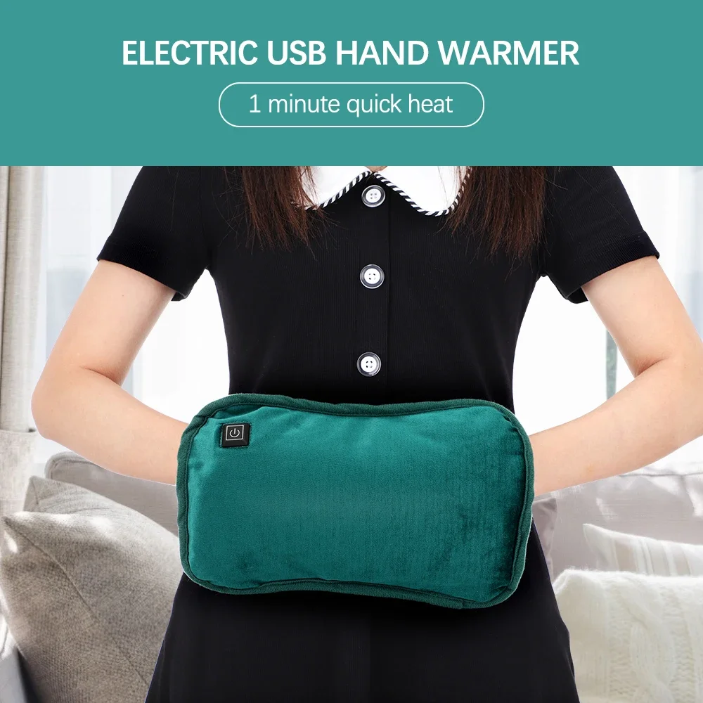 Portable USB Heated Hand Warmer Pouch – Reusable Body & Foot Warmer for Winter – Small Handy Heater for Women – Christmas 