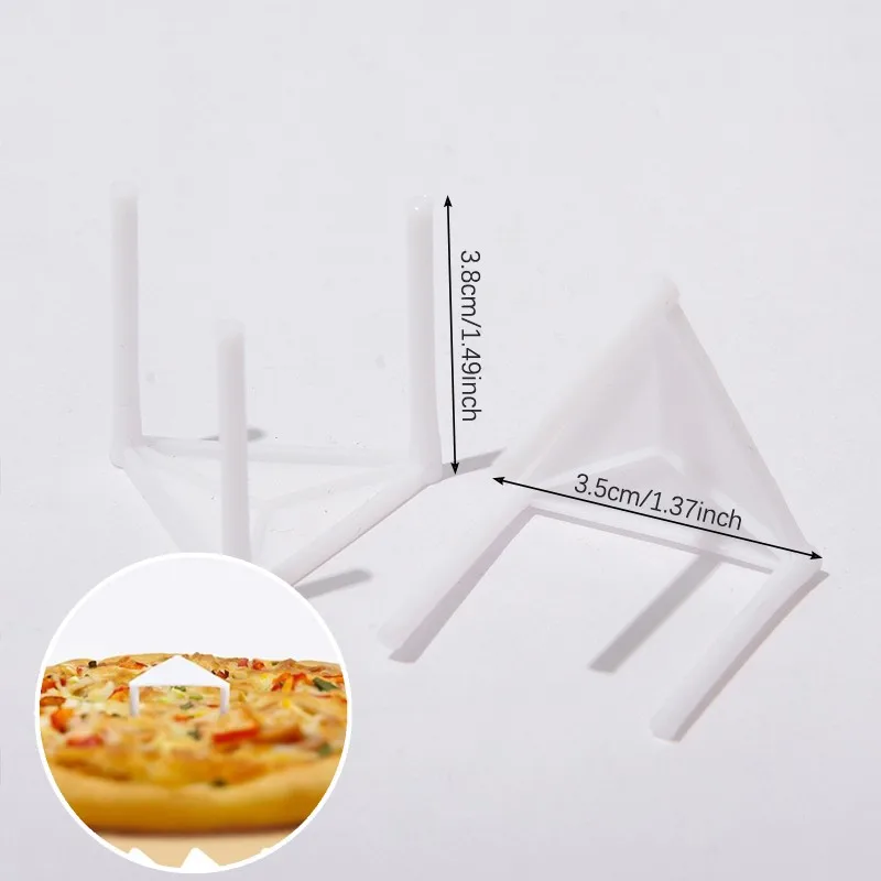 100Pcs Disposable Pizza Saver Stands Fixing Rack Pizzas Holder Packing Tripod Plastic Tripods Stack Kitchen Braking Tools