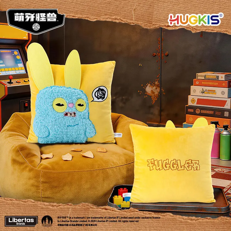 

In Stock Original Fuggler Funny Ugly Monster Square Plush Throw Pillow Soft Stuffed Toys For Home Sofa Bedroom Decor Ornament