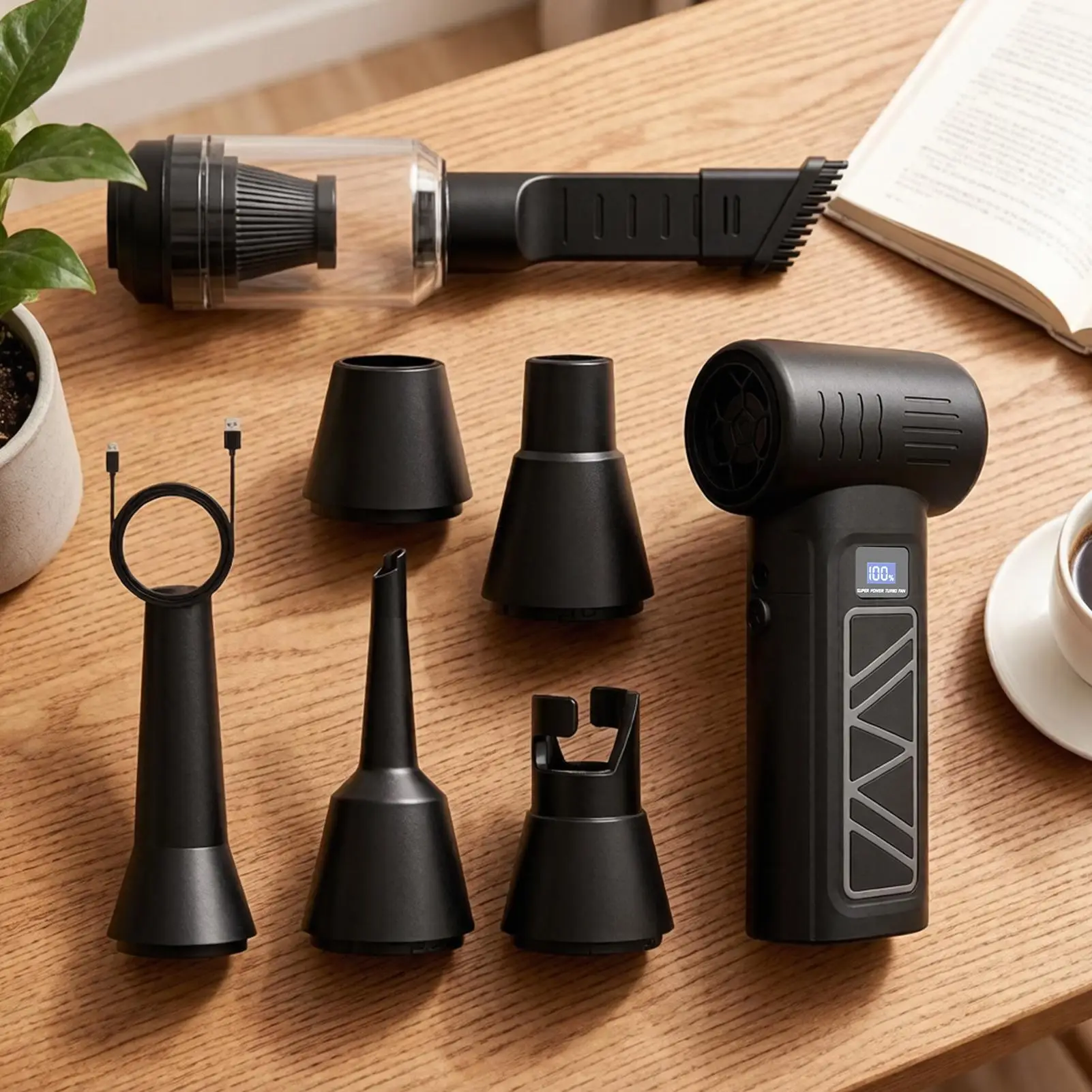 Car Vacuum Cordless LED Light Handheld Wireless Digital Display Cleaner With 4 Settings Household Cordless Vacuum For Home