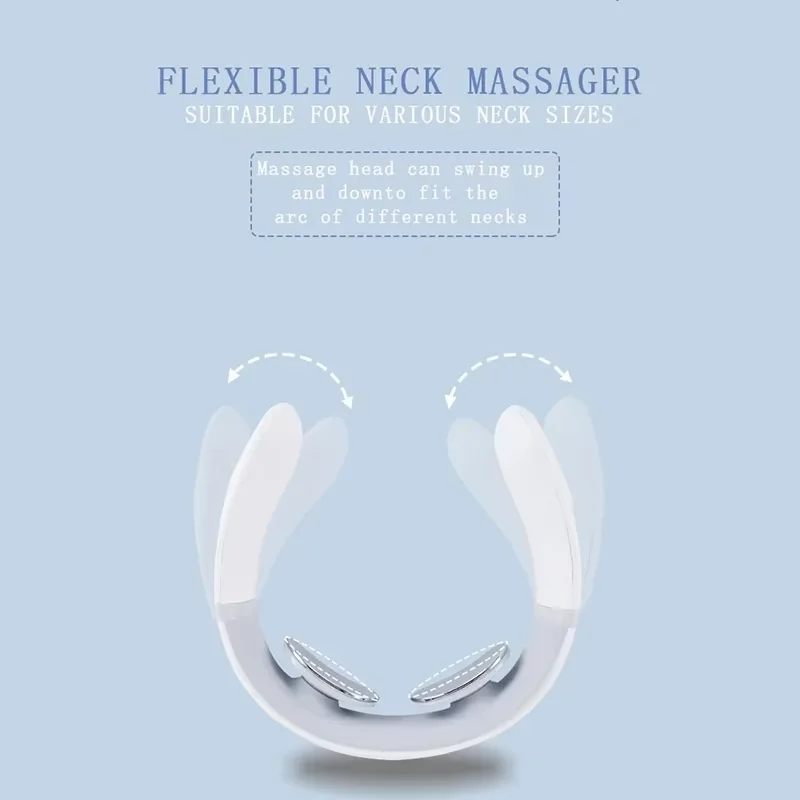 F2 Rechargeable Neck Massager Portable Neck Massage Device with Vibration for Shoulder Muscle Relaxation Home Office Use, image 5