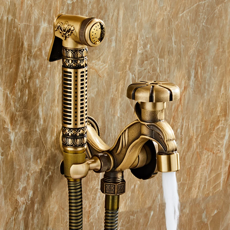 

All-copper washing machine faucet dual-use antique home outdoor courtyard antifreeze mop pool spray gun slow-opening outdoor