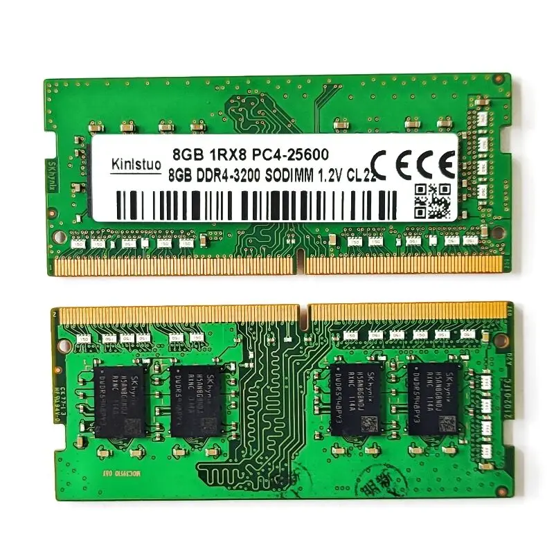 Laptop memory DDR4 RAMS 8GB 3200MHz SODIMM 8GB 1RX8 PC4-3200-25600 Notebook memory 1.2v 260PIN CL22