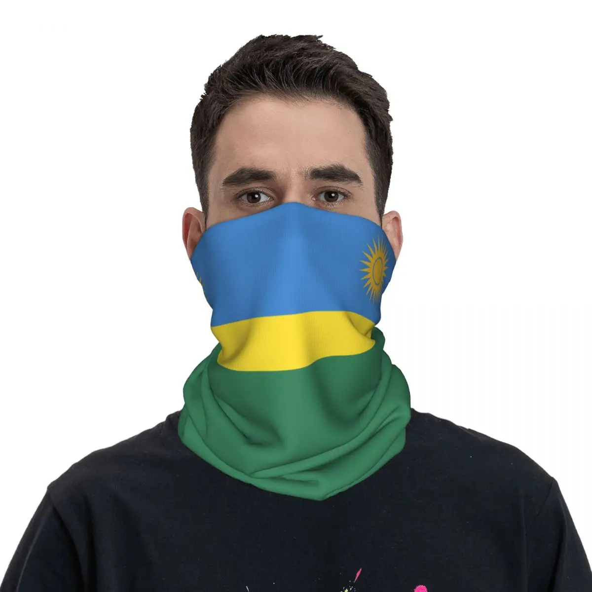 Motorsports Racing Bandana Accessories Neck Cover Rwanda Flag Scarf Warm Balaclava For Riding Windproof