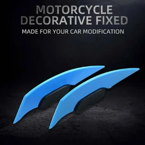 Universal motocicleta aerodinâmica asa decoração adesivo para moto e scooter, aerodinâmico spoiler, preto, 1 par 8 principais vendas peças moto daelim - №5