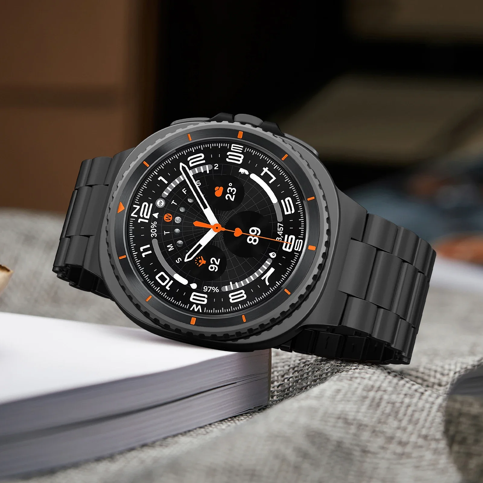 الأشرطة المعدنية لساعة سامسونج جالاكسي 8/8 الكلاسيكية 40 مللي متر 44 مللي متر 46 مللي متر الفولاذ المقاوم للصدأ المعصم ربط سوار كوريا جالاكسي ساعة 8 العصابات