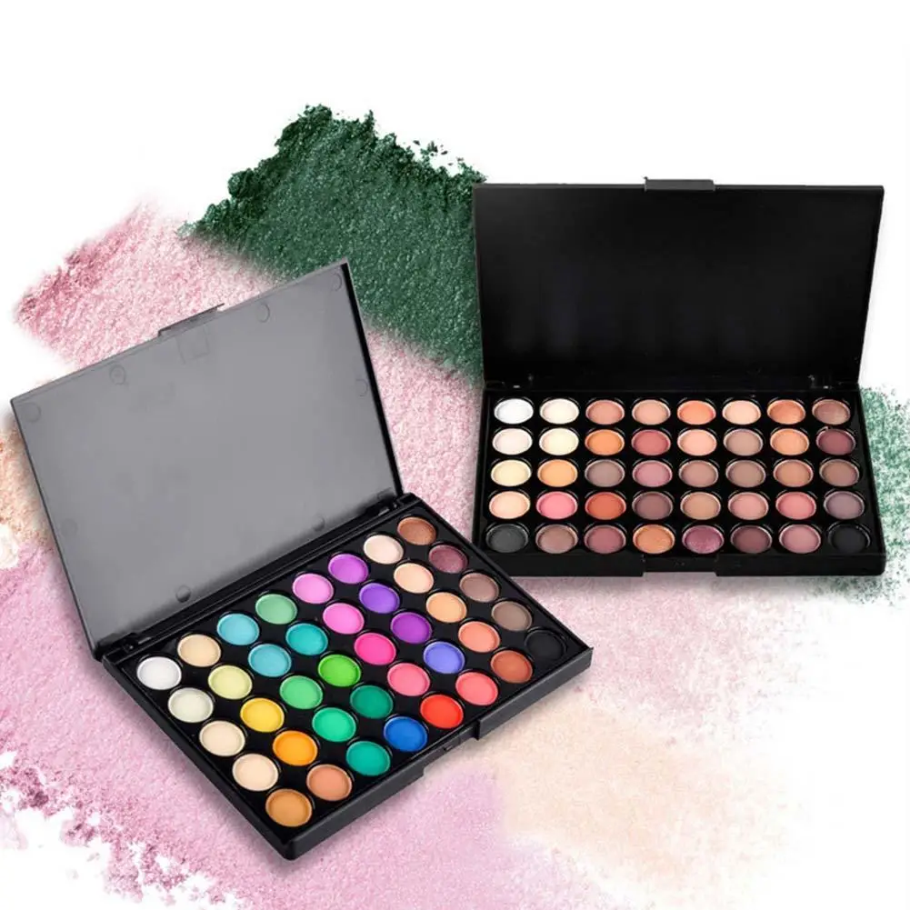 40 Color Matte Eyeshadow Palette Glitter Eye Shadow Waterproof Long Lasting Makeup Palette Shimmer Fashion Women Beauty Eyes