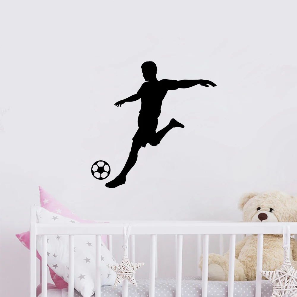 

1 pc Shoot the ball ready for the pose Wall Sticker Pvc Removable For Kids Rooms Decoration Wall Art MURAL Drop Shipping