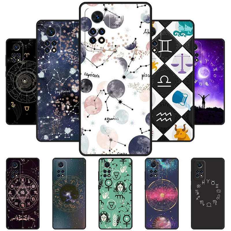 Astrological Sign Phone Case For Redmi Note 11 EPro 11S 10 10T 9S Promax 8 Pro Xiaomi Mi 10 11 12X 12S Ultra Cover