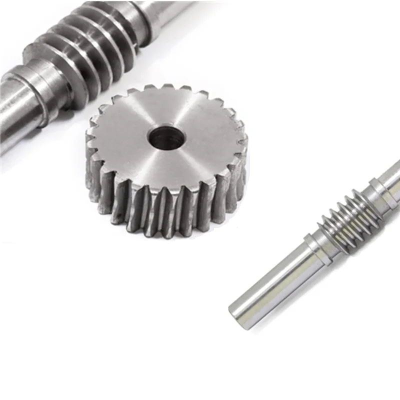 Imagem -04 - Worm Rod com Worm Gear Relação de Redução de Aço 1:10 Worm Rod Furo do Processo m 10 Dentes 45 m Sets