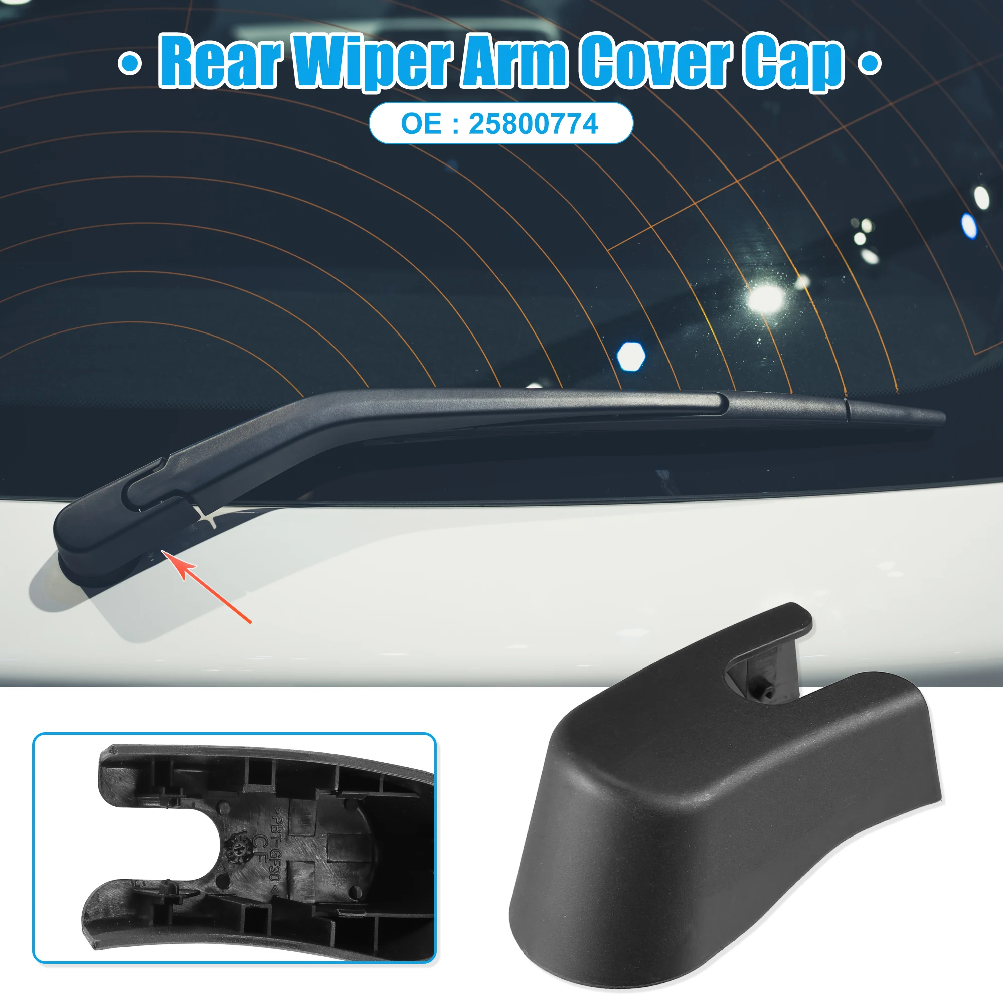 X Autohaux Car Rear Windshield Wiper Arm Nut Cover Cap for Buick Enclave 2007 2008 2009 2010 2011 2012 2013 2014 2015 2016 2017