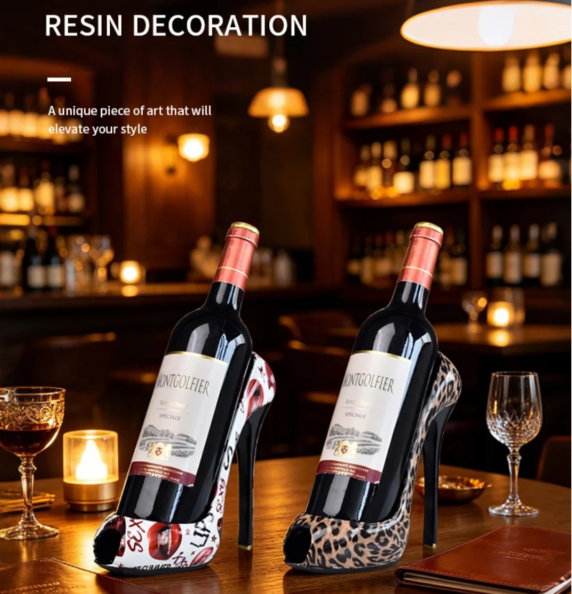 Creative High-heeled Shoes Wine Rack Home Living Room Table Decorations Ornaments To Send Friends Gifts Living Room Decoration