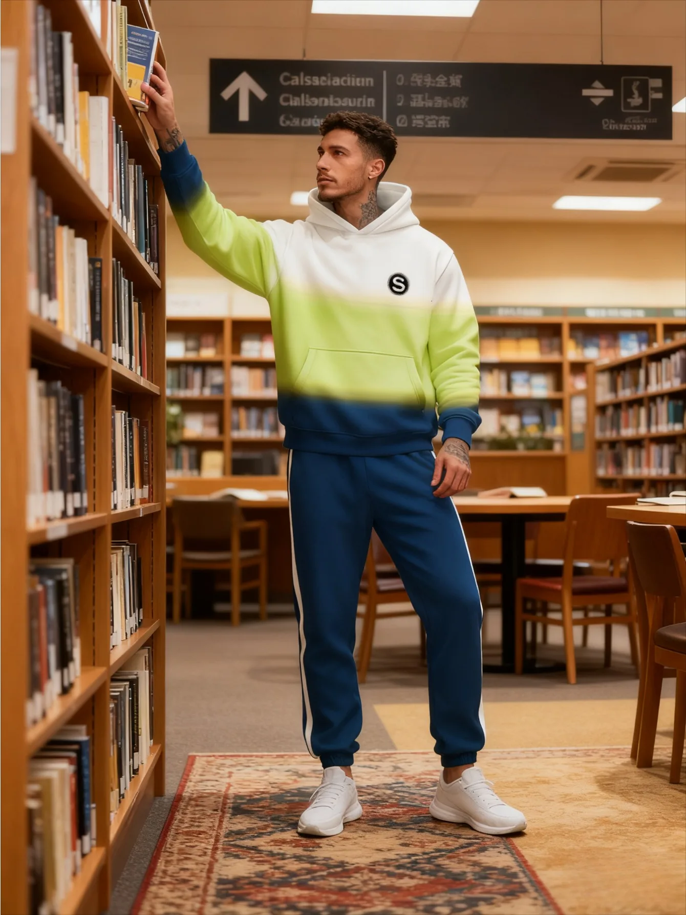 Traje deportivo con capucha y impresión digital para hombres europeos y americanos: tela de sudadera agradable para la piel de alta calidad