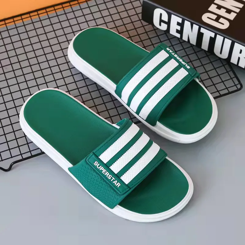 Sommer Herren-Slides, Hausschuhe für Drinnen und Draußen, Strand-Pantoffeln, Weiche Schlafzimmer-Slipper, Bestseller in Übergrößen – Detail 3