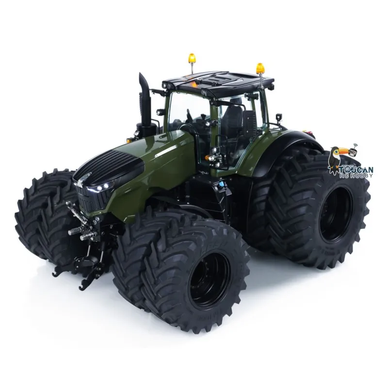 1050 lesu metal 1/14 trator hidráulico rc modelo aouse 4x4 rodas duplas frsky xe rádio bateria fumaça controle remoto caminhão agrícola