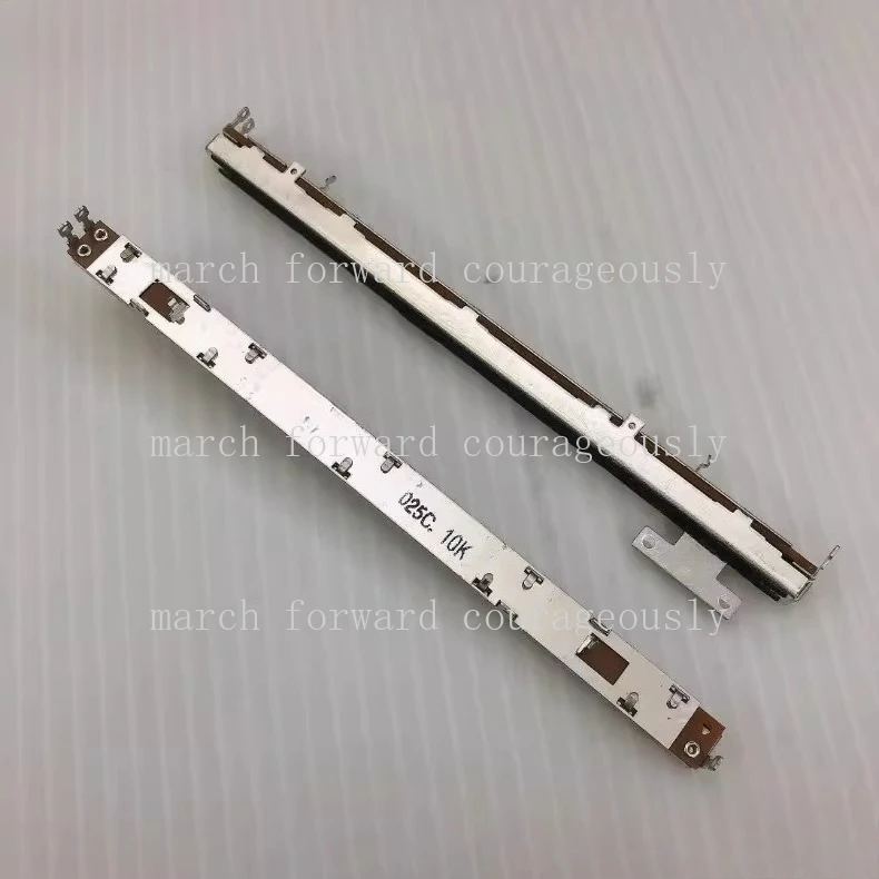 

2 шт. Оригинальные слайдерные фейдеры-потенциометры ALPS 2400 для микшерного пульта, 128 мм, моно, D10K, ручка 8 мм