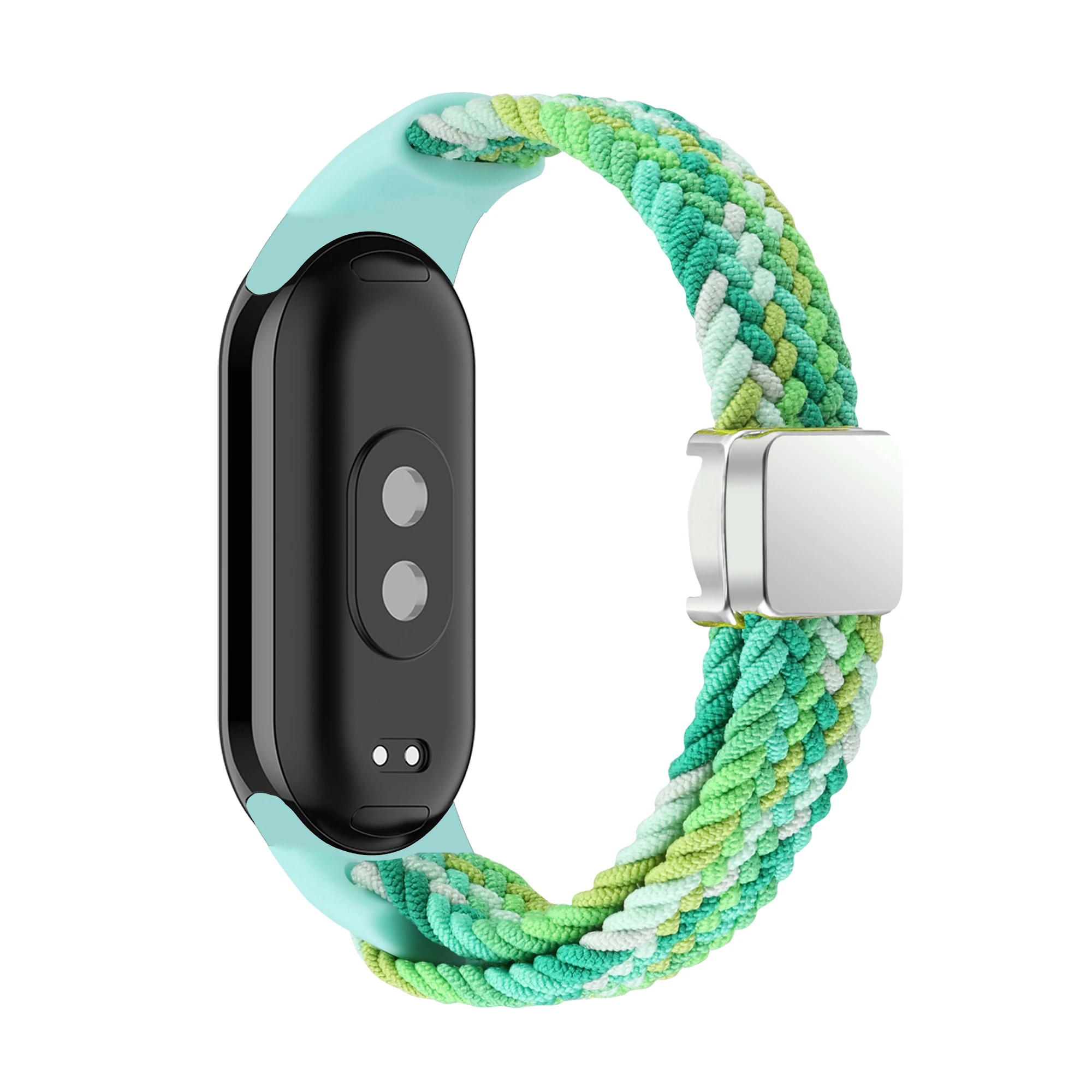 Braided Nylon WatchBand Strap For Xiaomi Mi band 8 7 6 5 Smart Wristband Braided Elastic Weave Bracelet Miband 5 4 3 Watchstrap