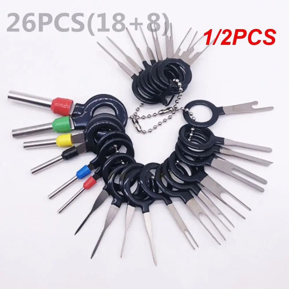 1/2PCS NewAuto Terminal Removal Tool Car Plug  Wire Harness Terminal Extraction Pick Connector Crimp Pin Back Needle Remove Tool