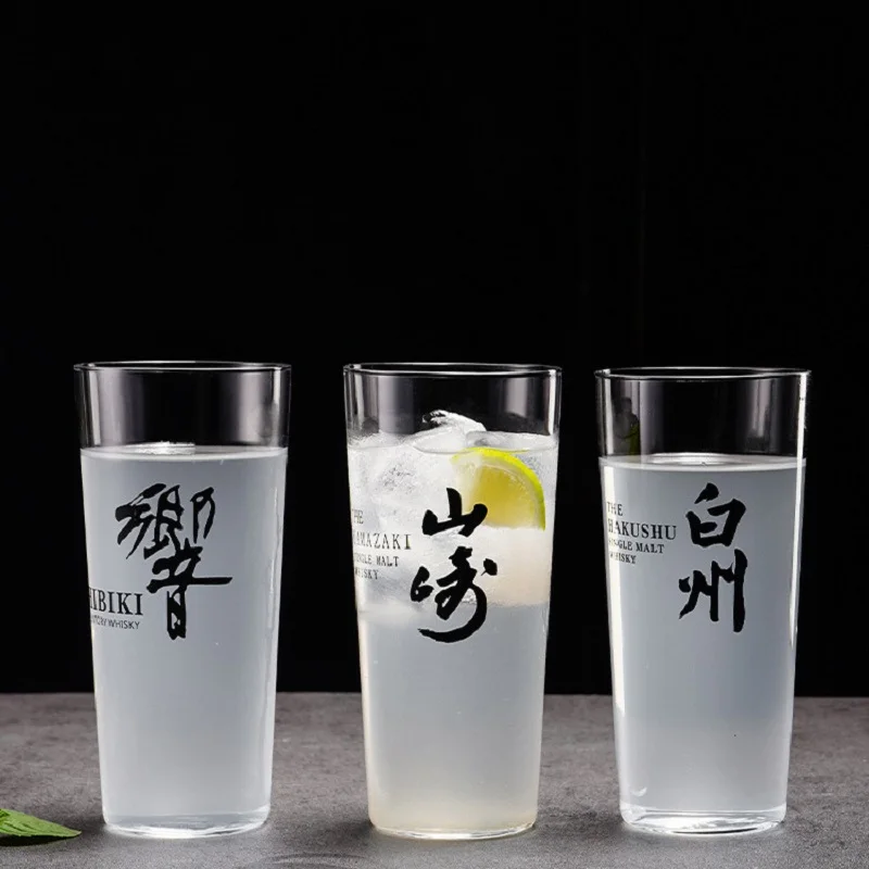 

Japanese Style Straight Cocktail Glass Highball Hypo Cup Lengthened And Heightened Colin Cup Drinking Water Cup Bar Set