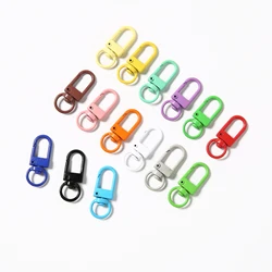 10/50/100 PCS Aluminium Alloy Colorful Snap Lobster Clasp Hooks Carabiner Keychains Clasp Safety Bukle Keychain DIY Supplies