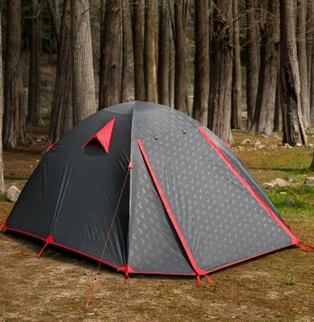 Campingzelt Wasserdicht PU3000 Doppelschichtig Leichtgewichtige Aluminiumstangen Outdoor Backpacking Familienzelt