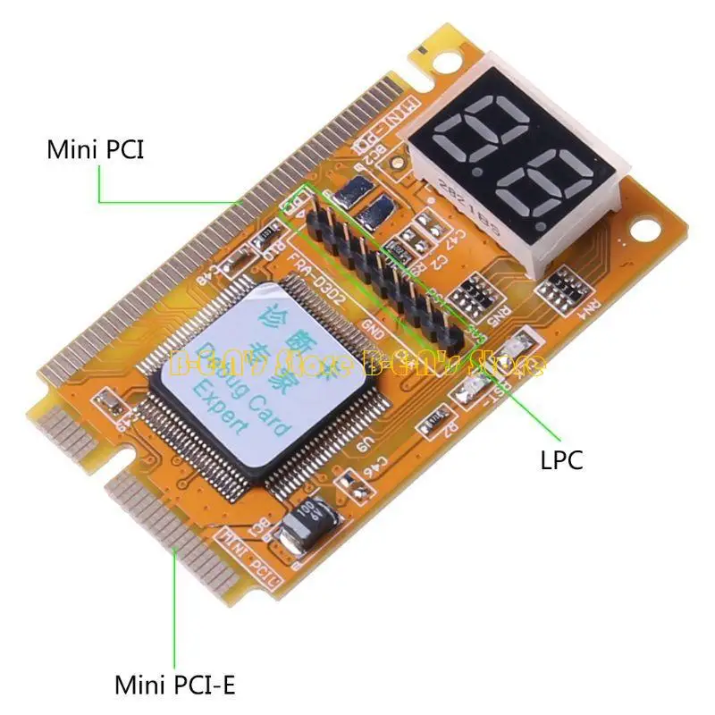 Y1AD Mini 3 in 1 PCI PCI-E Diagnostic Combo Debug Test Card for LPC Laptop for Express Card Tester 2X1.2inches