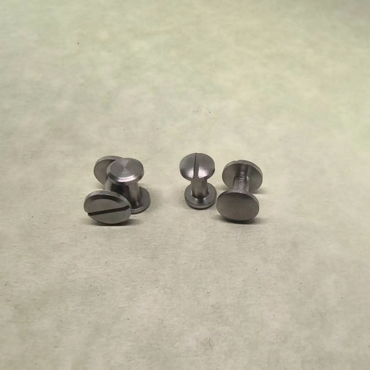 5sets Dia.8/10mm Length 4/5/6/8/10mm Stainless Steel Flat / Round Stud Chicago Belt Screw Rivet Studs Leather Craft
