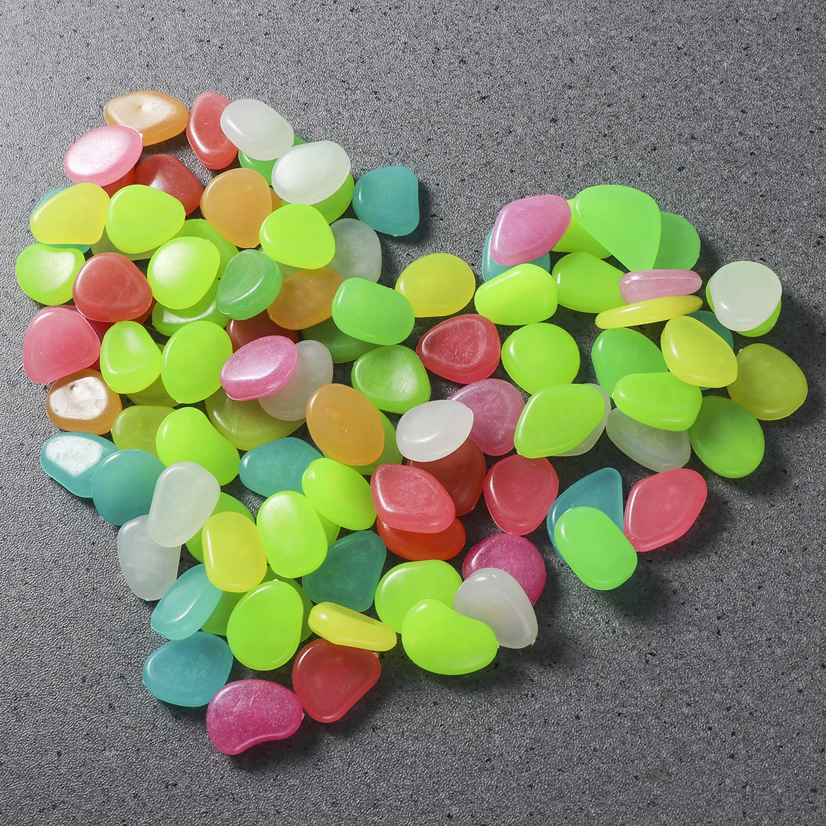 

100 Pcs Artificial Light-emitting Stones Cobblestones Garden Pebbles Aquarium Decoration