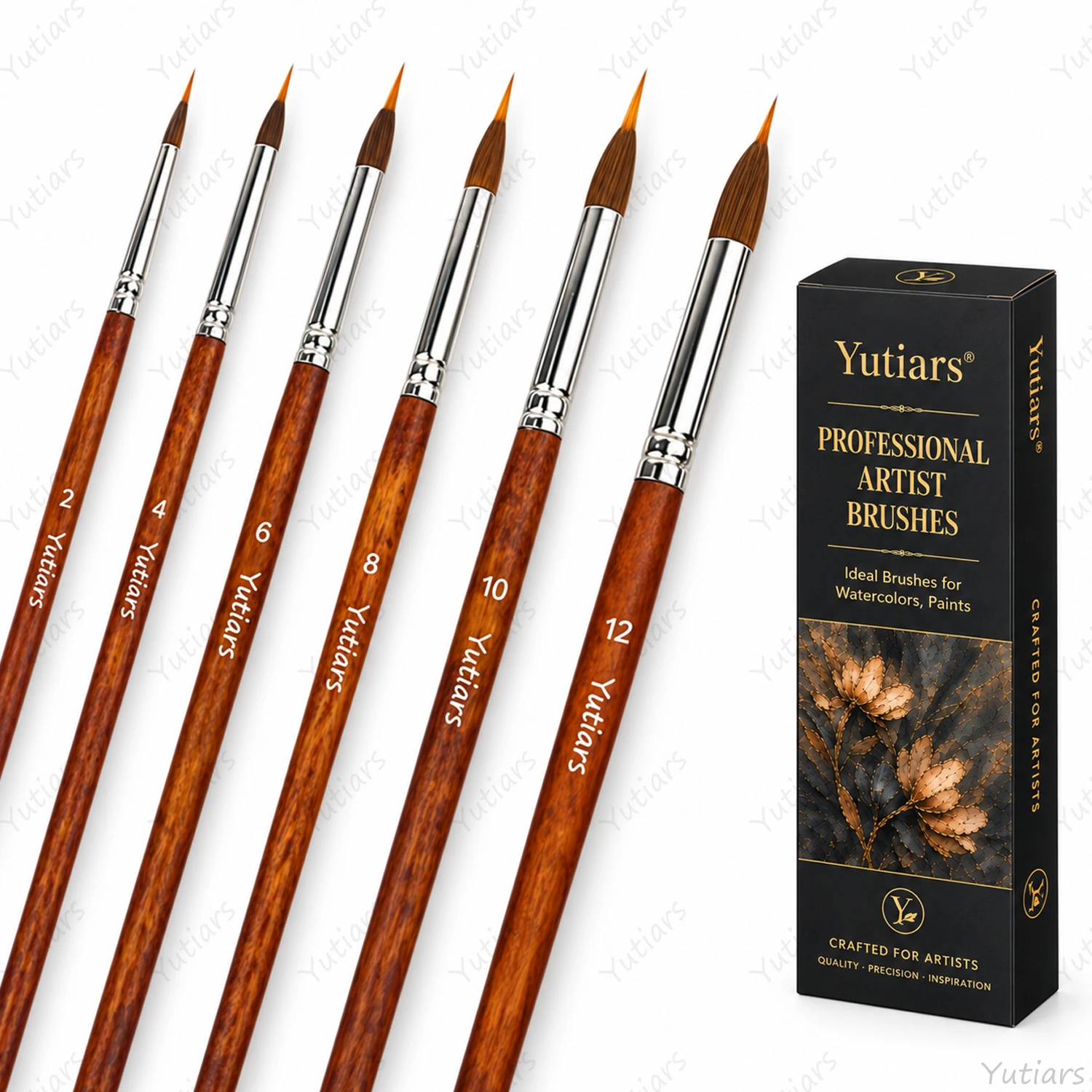 Gouache Paint Set - 6Pcs Professional Artist Brushes Set, Round