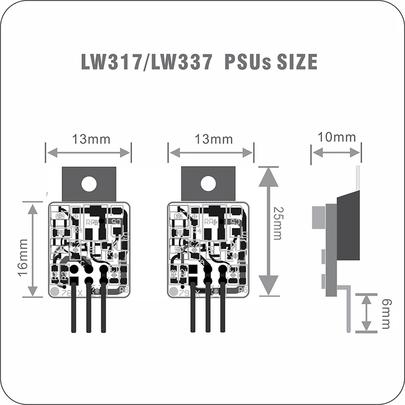 LIEEWHO| LW337 Discrete VoltageI Regulator /Upgrade/LM337/LT337 /Voltage-Regulator Tube Original / for audio