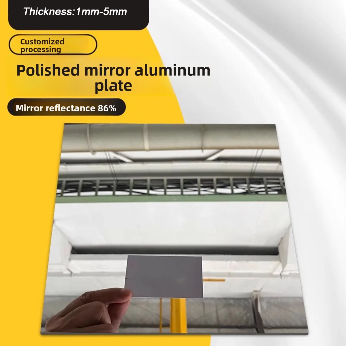 High Definition Ultra Clear Precision Grinding Mirror Polishing Aluminum Alloy Sheet Custom Ceiling Curtain Wall
