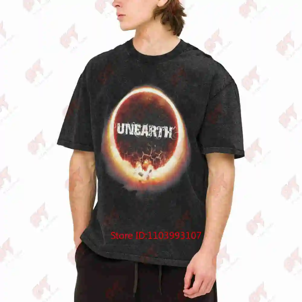 Unearth Extinctions Heavy Metal Vintage Washed Tee Pure Cotton T-Shirt