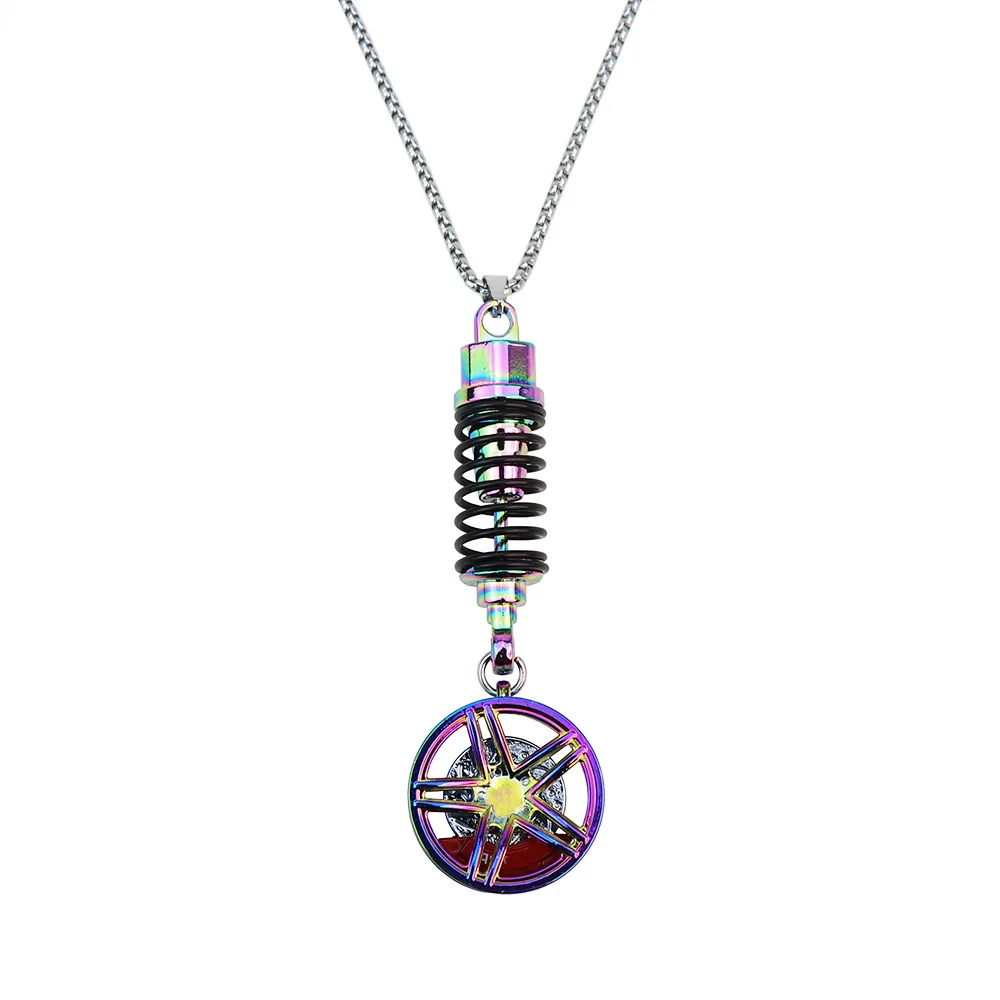Coole auto wiel schokdemper hanger auto wiel hangende ornament achteruitkijkspiegel auto interieur decoratie tas hangende ornament