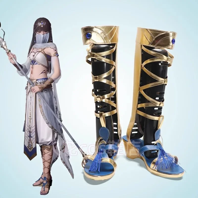 Love and Deepspace Heroines Cosplay Shoes Woman Character Leading Lady Cospaly PU Leather Sandals Halloween Boots Custom Made