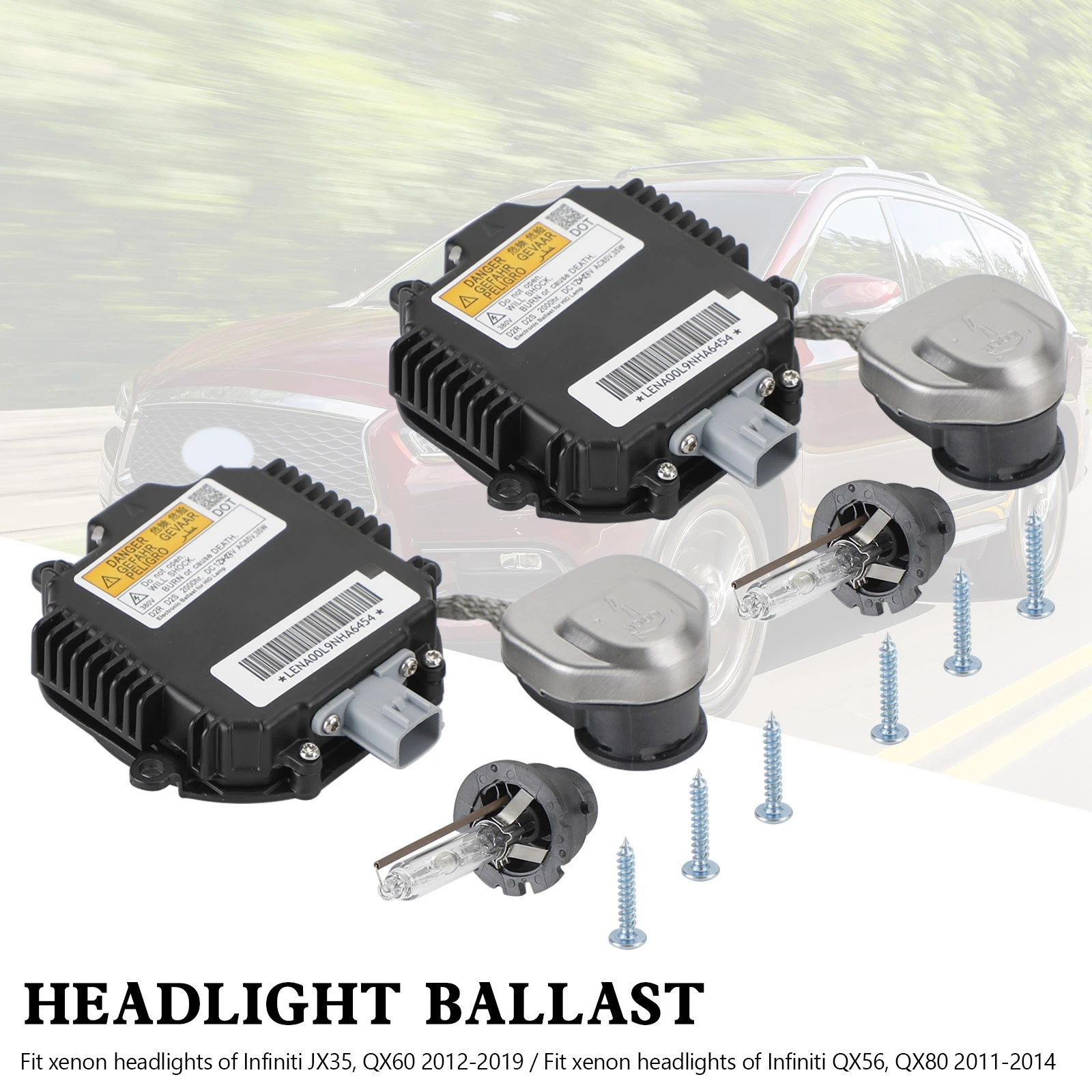 

2x Xenon Ballast & D2S Bulb Kit Control Unit for Infiniti JX 35 QX 56 60 80