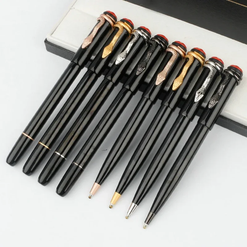 عالية الجودة MB الطبعة المعدنية سلسلة 1912 قلم حبر جاف البطانة ثعبان كليب Caneta الرول الكرة لكتابة مكتب الأعمال للهدايا