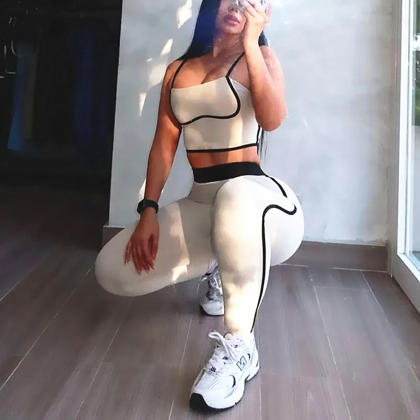1/2PCS Women Tracksuit Yoga Set Gym Set Bra Sports Anti Shorts Skirt Workout Sportswear Running Gym Wear Athletic Suits image 5