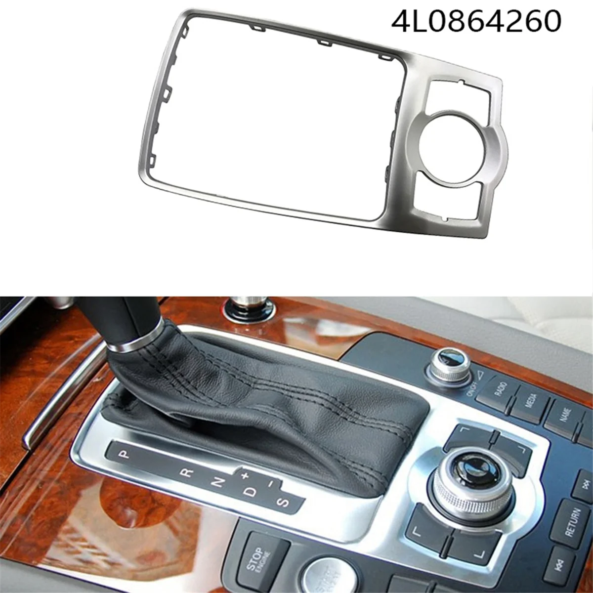 إطار وحدة التحكم الأمامية ، لوحة تغيير السرعات ، غطاء زخرفي ، Audi Q7-26042 ، 4L0864260 ، 4l0864a