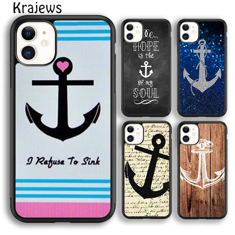 Ancre océan nautique tatouage étoile graphique housse de téléphone pour iPhone 16 15 SE2020 14 7 8 plus 11 12 13 pro max coque Fundas