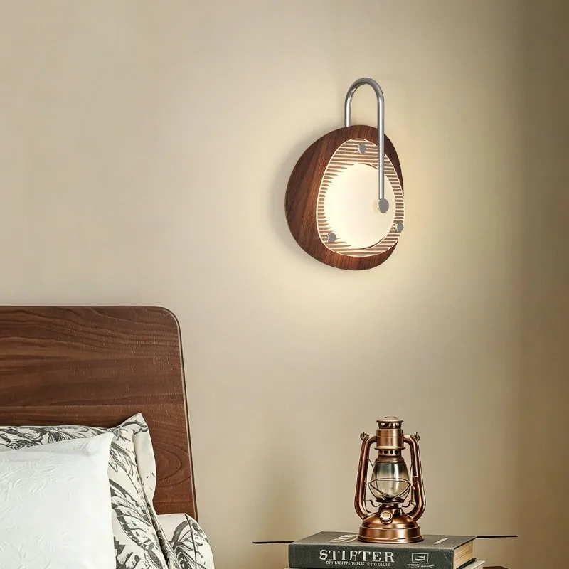 Used Bauhaus bedroom bedside wall lamp, French cream style, entryway balcony stair lighting, TV wall lamp