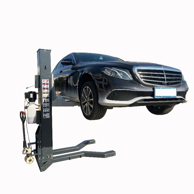 Most Popular Portable Single Post Hydraulic Car Lift Adjustable Arm 2500kg Garage Stock Movable Car Lift Most Searched