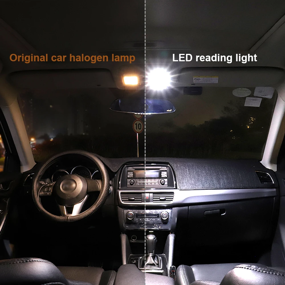 Canbus-새로운 IC 12V C5W C10W Led 전구, 31mm 36mm 39mm 41mm 자동차 인테리어 돔 독서 트렁크 조명 6000K 화이트, 10 개 썸네일 4