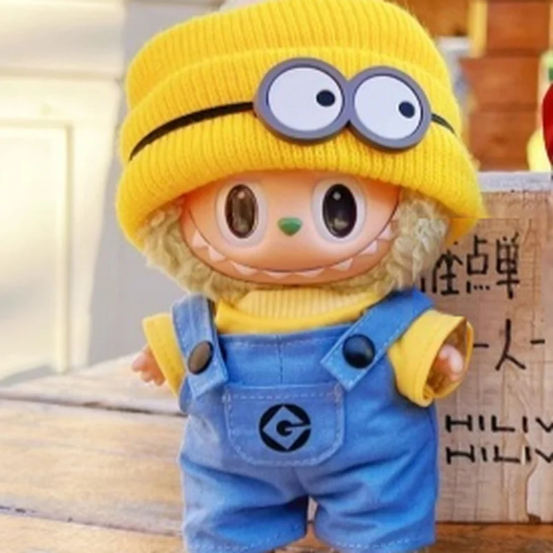 

New Hot 15cm Labubu Sitting Party Clothes Sitting Posture Doll Clothes Sun Wukong Minions Small Animals Vinyl Suit Doll Clothes