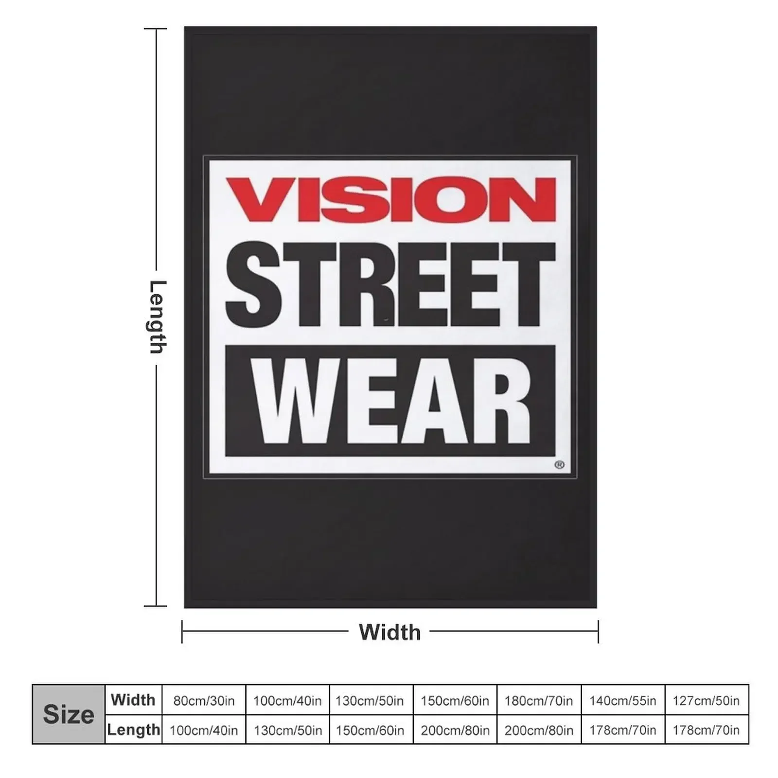 Vision Street Wear T-ShirtVision Street Wear Throw Blanket Summer valentine gift ideas Blankets