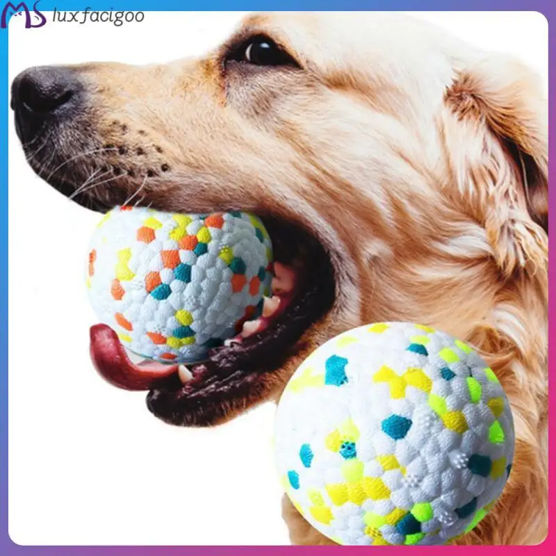 Pet Dog Toy Ball Light Chew Rubber Ball High Elastic Bite Resistance Interactive Throwing Flying Toys for Dogs Pet Accessories