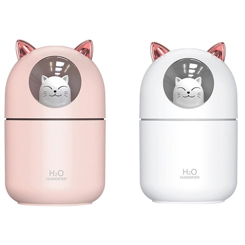 Household Aromatherapy Spray Desktop Air Humidifier Cute Pet Planet Cat Aroma Essential Oil Diffuser With LED