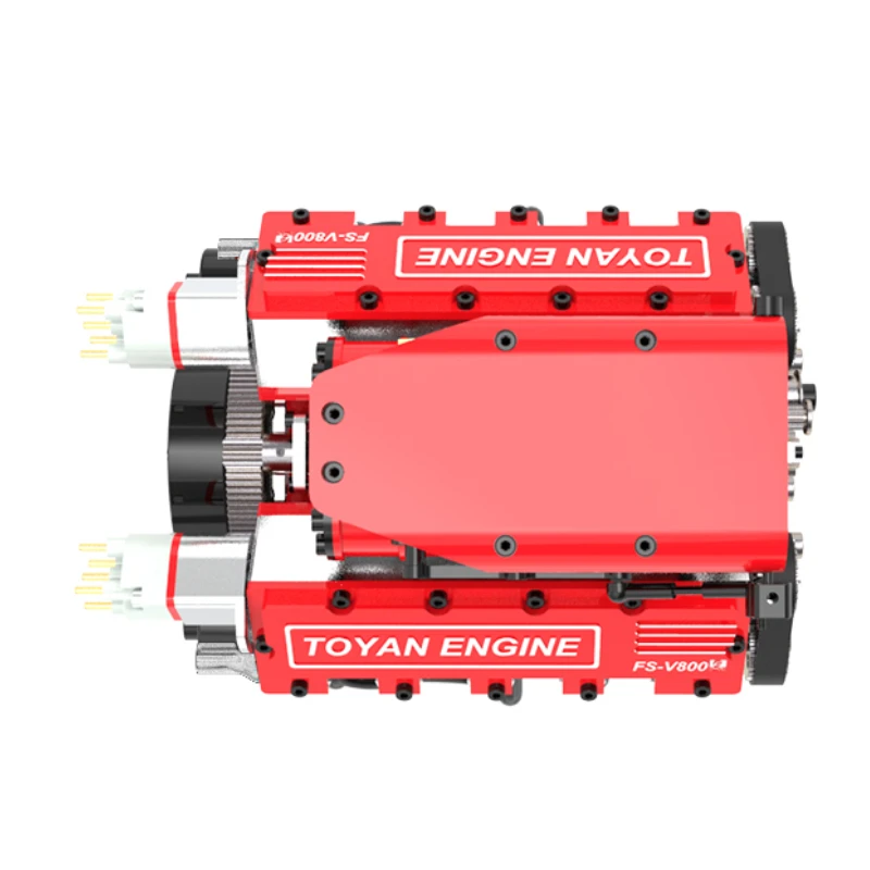 Toyan V8 FS-V800GCS Motor Gasoline Engine Model Kits with Supercharger DIY Assembly Model Engine Kit for RC Car