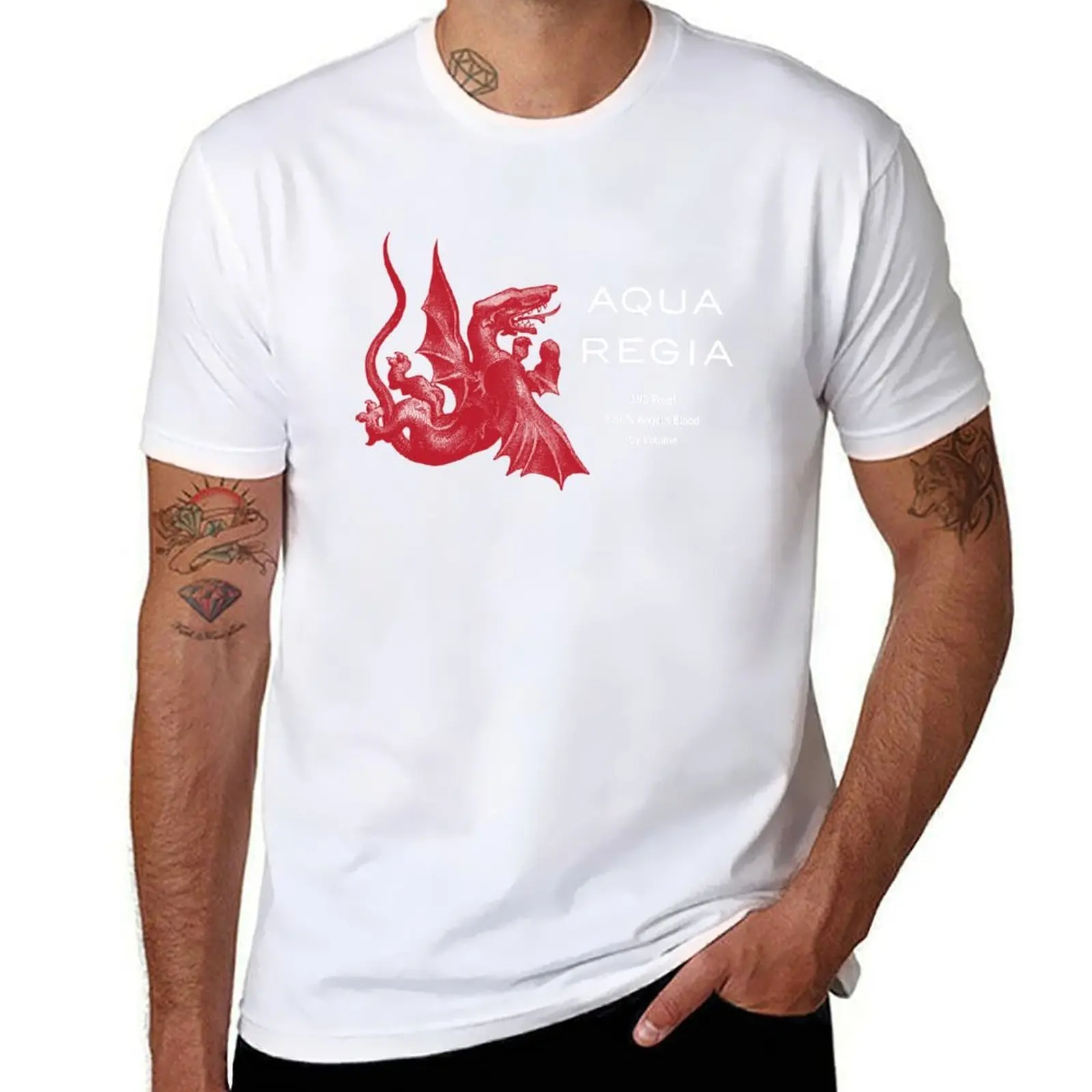

Aqua Regia - The Best Drink Downtown - Black Background T-Shirt man t shirt luxury t shirts for man graphic tees T-Shirt