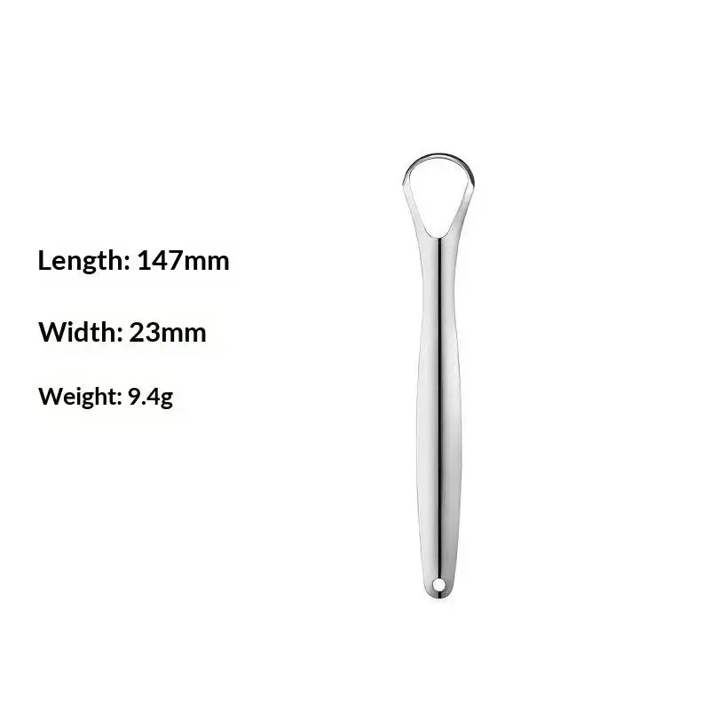 Reusable Stainless Steel Useful Tongue Scraper Cleaner Fresh Breath Cleaning